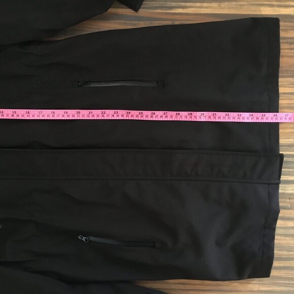 [Joe Fresh] Black Mesh Lined Raincoat | L | Good - Picture 4 of 13